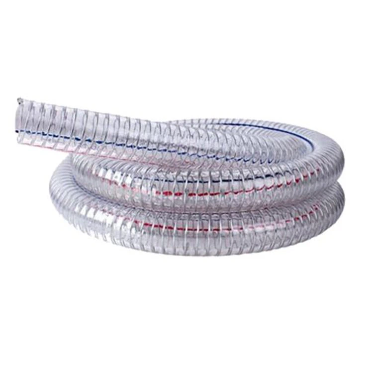 Ar caurspīdīgu vadu pastiprināta PVC šļūtene