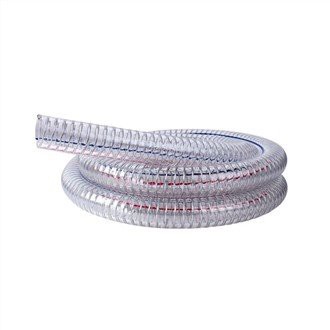 Spirālveida atsperes centrālā PVC tērauda šļūtene